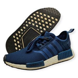adidas NMD_R1 Navy Blue and White Athletic Sneakers